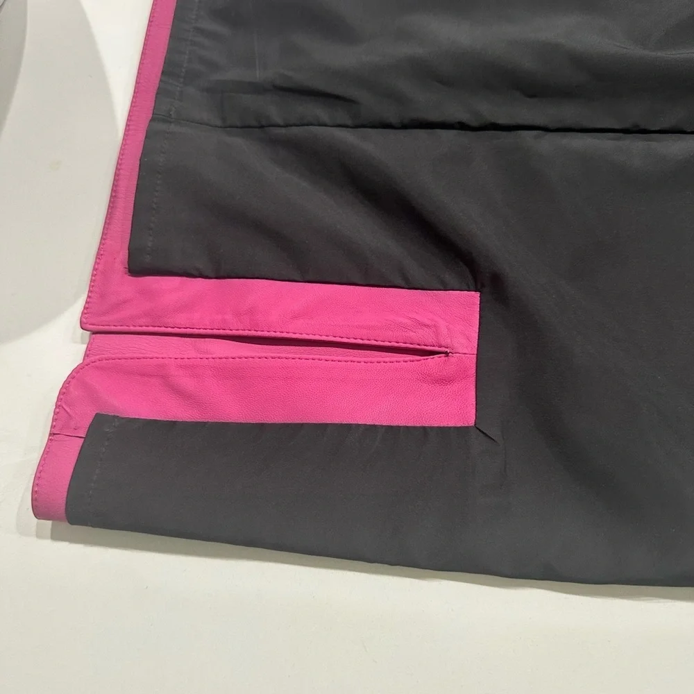 Leather Lafayette 148 New York‎ Pink Pencil Skirt Knee-Length with Slit